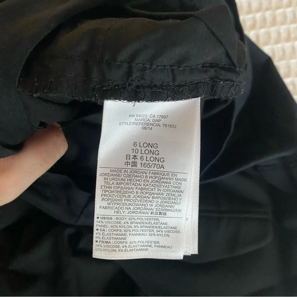Gap Maternity modern boot black dress pants size 6L